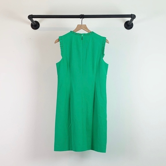 NWT J. Crew Factory Ruffleneck Knee Length Suit Dress In Modern Clover - Picture 6 of 8